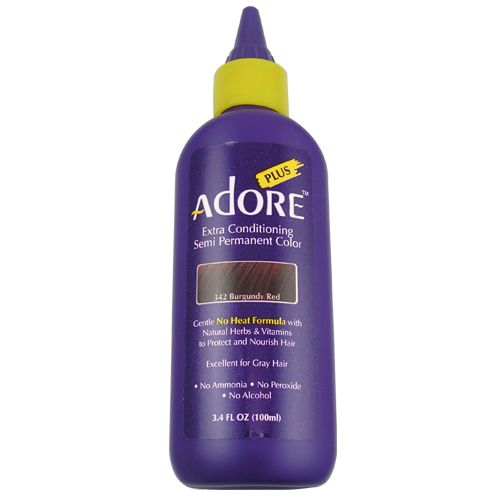 Adore Plus Semi Permanent Color #342 Burgundy Red 3.4 oz 661157903424 