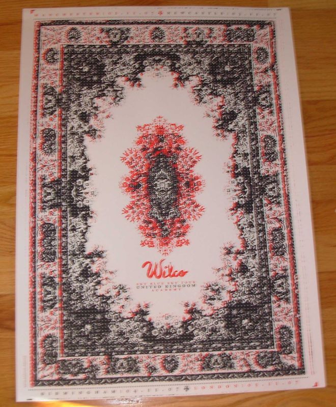 WILCO concert gig tour poster UK 2007 jeff tweedy  