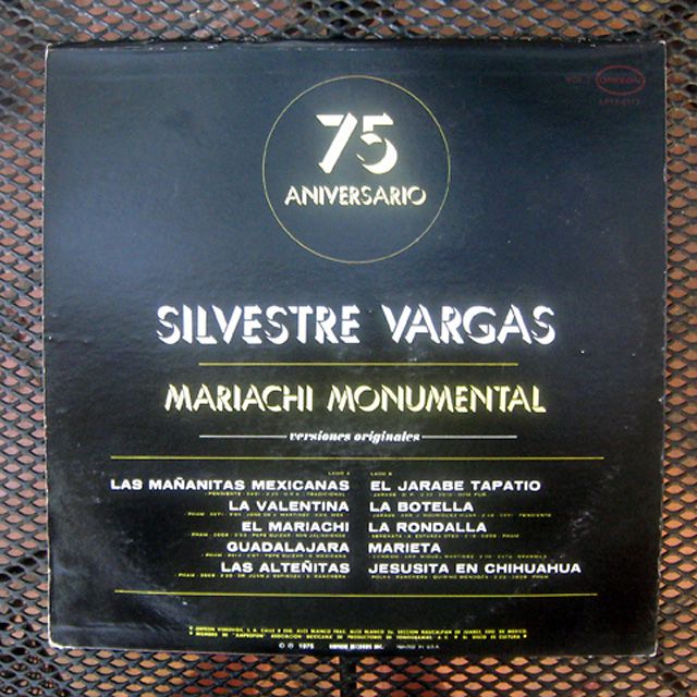 SILVESTRE VARGAS MARIACHI MONUMENTAL 75 ANIVERSARIO LP  