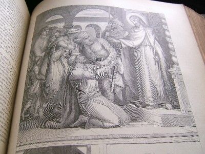 Fine 1883 Gustave Dore Illustrated Antique Leather Family Bible Silver 