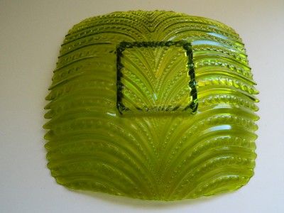 IRIDESCENT GREEN Square Serving Bowl Dish Akcam Turkey  