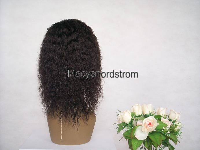 Full Lace Cap 100% Indian Remy Human Hair Wig 12 Curly  