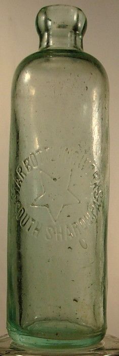 STAR BOTTLING WORKS SOUTH SHARON PA HUTCHINSON BOTTLE  