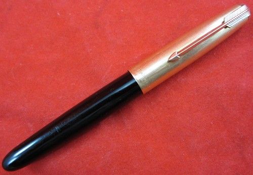 Vintage GOLD CAP FILL PARKER ARROW TYPE 51 FOUNTAIN PEN Blind Plunger 