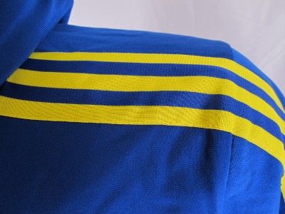 yellow and blue adidas track top