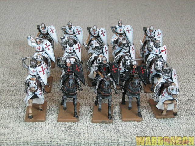 20mm Plastic WDS painted Templar Knights Medieval b61  