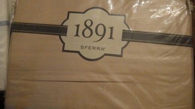 1891 SFERRA SIGNATURE SATEEN FLAX CAL KING SHEET SET NEW 1STQ