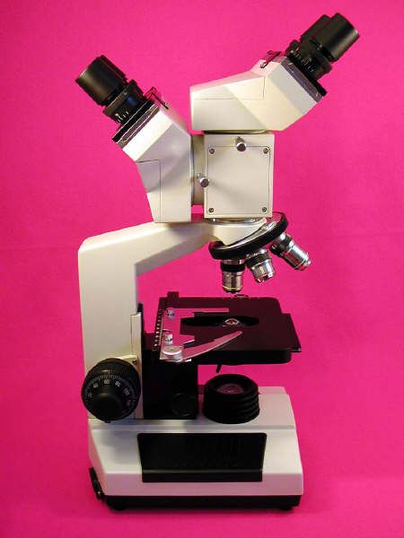 40 1600X TWO HEAD TEACHING TRAINING COMPOUND MICROSCOPE  