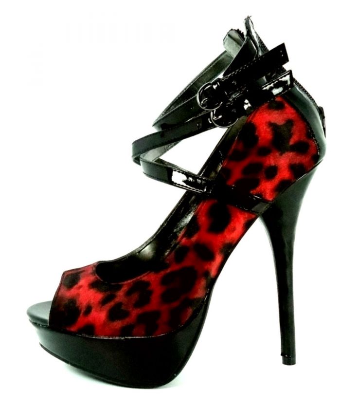 Leopard Print Pump Party/Ball/Prom Platform Sandals 5.5 High Heel 