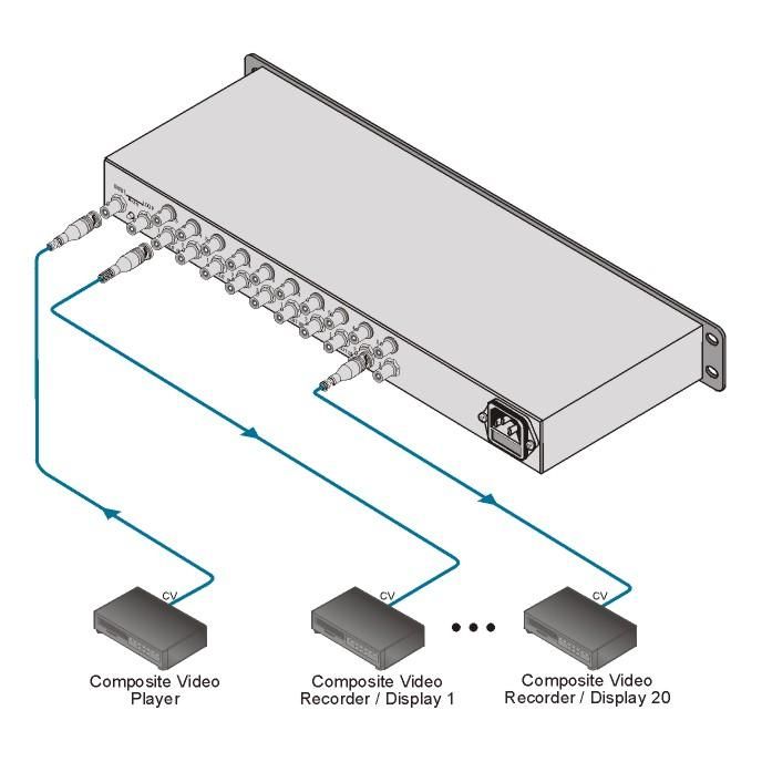 Kramer VM 1021 1x20 Composite Video Distribution Amplifier  