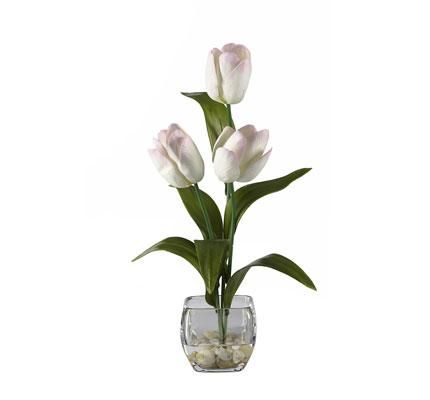   Tulips Liquid Illusion Silk Artificial Flowers Arrangement 1055  