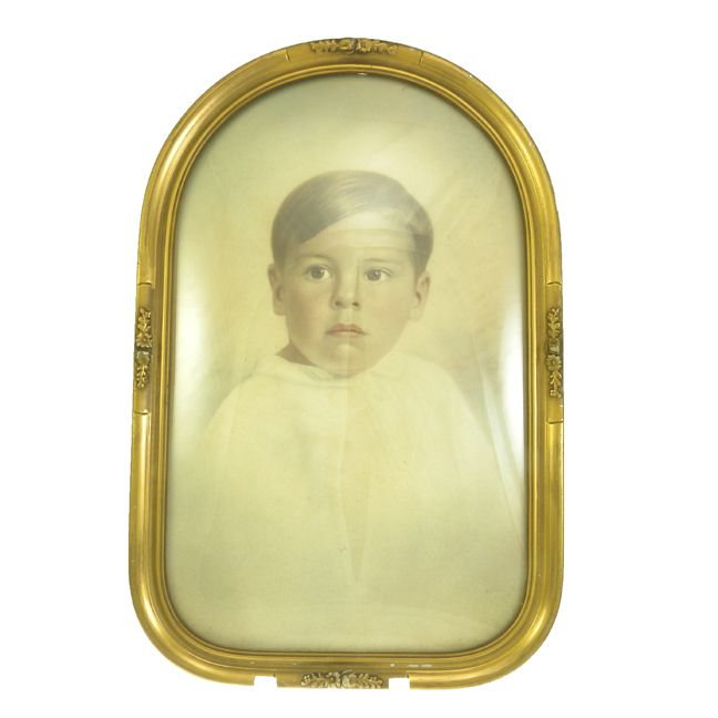 ANTIQUE Arched Gesso Estate PORTRAIT PICTURE FRAME for 10x16  