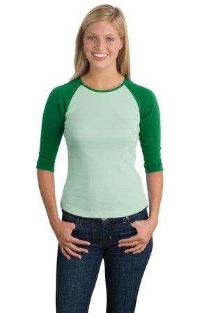 DISCONTINUED DT Jr Ladies 3/4 Sleeve Raglan Tee. DT206  