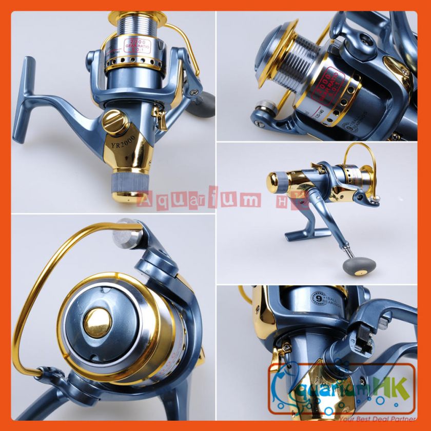 Fishing Spinning Reel 5.01 10BB AL Spool Rear Drag YR 2000