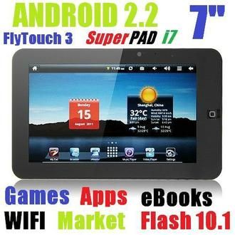 FlyTouch 3 SuperPad i7 Android 2.2 Tablet, 1Ghz CPU, Flash 10.1 