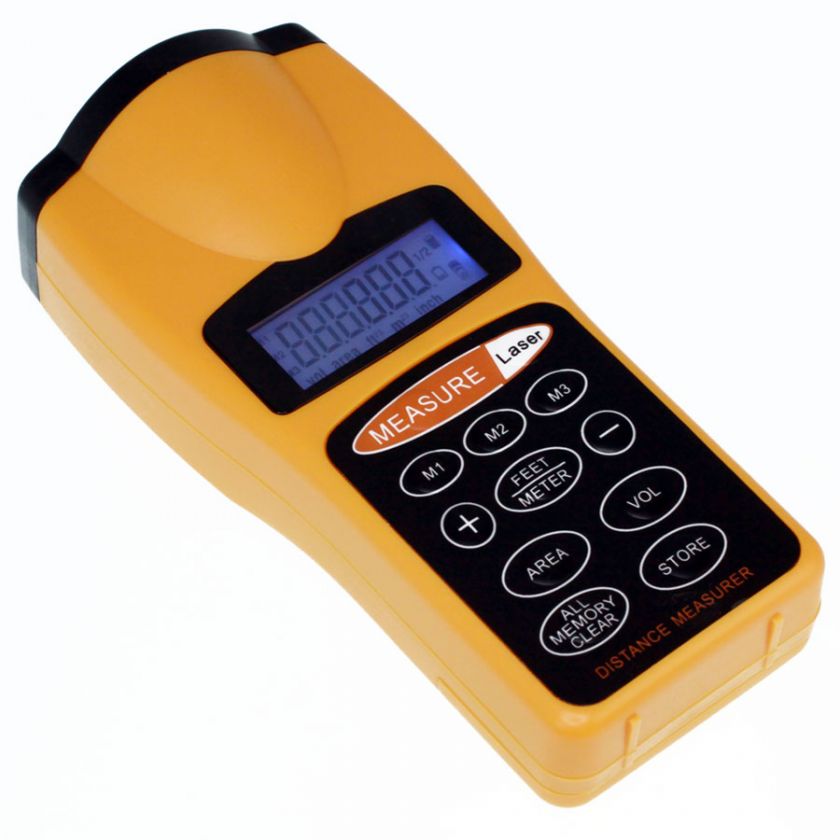 Portable Distance Meter Ultrasonic Sonic Range Measure Digital Ruler 