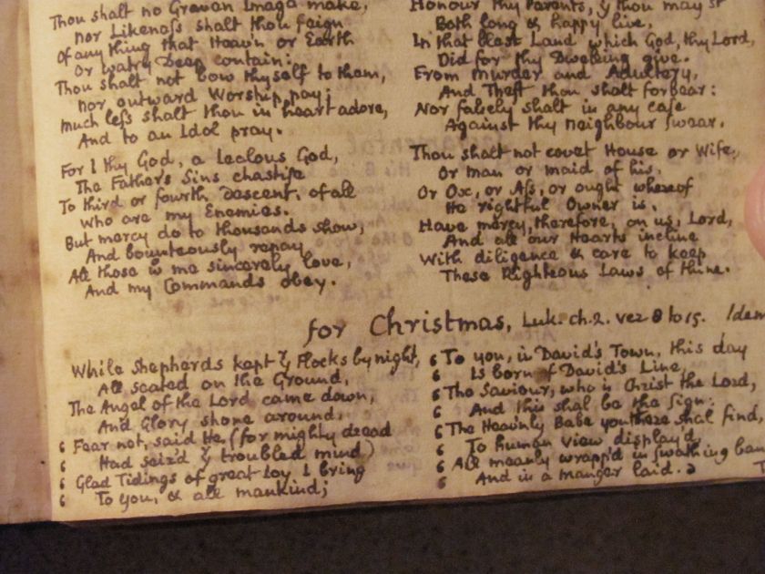 1735 Handwritten Travel Bible by Rev. William Brogden (LondonTown 