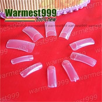 500 Pcs French Clear False Acrylic Nail Art Half Tips Beauty Design 