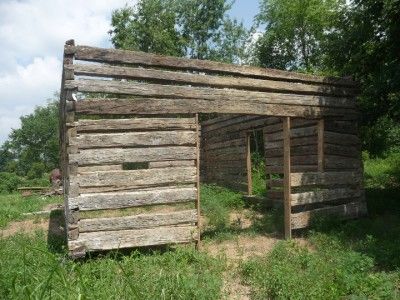 Antique Vintage Log Cabin Hand Hewn Hemlock Oak 1800s  