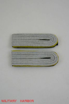 Description gray embroidered bullion cord, lemon yellow pipes on 