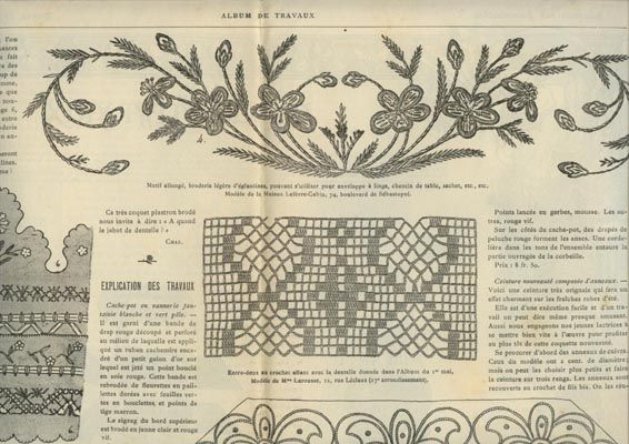 ORIGINAL JOURNAL DEMOISELLES July 1902 + PATTERN  