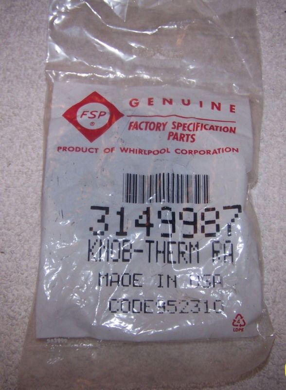 3149987 WHIRLPOOL RANGE KNOB THERM NEW IN THE PACKAGE  