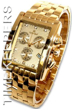 OSKAR EMIL RODEZ Mens Gold DIAMOND CHRONOGRAPH Watch  