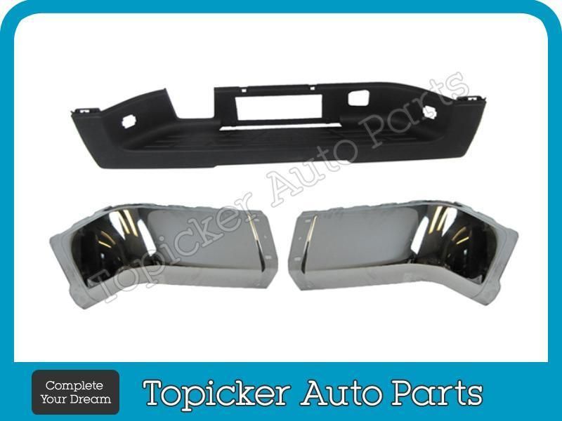 2007 2012 CHEVY SILVERADO GMC SIERRA REAR BUMPER CAP CHROME CENTER PAD 