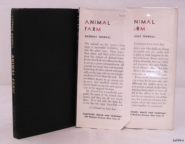 Animal Farm ~ George Orwell ~ First American Edition ~ 1946 ~ Ships 