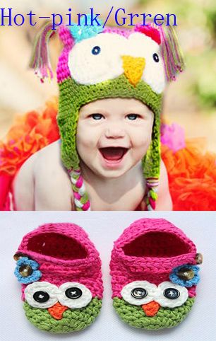 Cute Handmade Newborn Baby Crochet Knit Hats Shoes Photograph New 8 