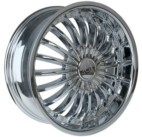 Wheel + Tire Package 22 inch Triple chrome rim G190  