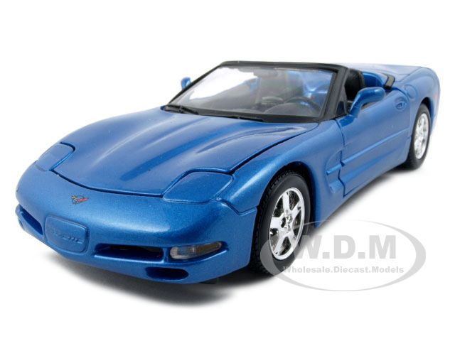 CHEVROLET CORVETTE C5 CONVERTIBLE BLUE 124 DIECAST  