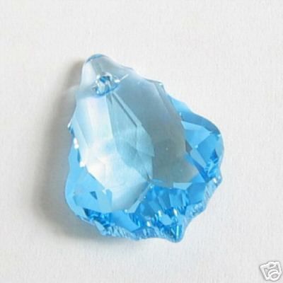 Swarovski Crystal 6090 Aquamarine Pendant 22mm  