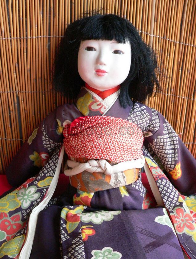 Antique 58cm DOLL Friendship ICHIMATSU Chirimen Japanese KIMONO  