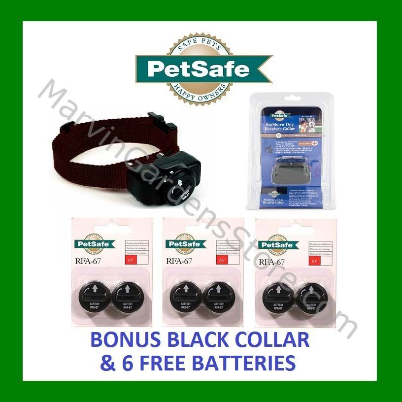 PETSAFE PIF 275 19 WIRELESS DOG FENCE COLLAR & RECEIVER, BLACK COLLAR 