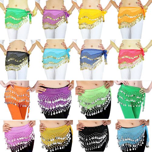   Belly Dance dancing costumes Hip Skirt Scarf Wrap Belt Hipscarf  