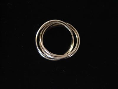 Band Silver Rolling Ring Sterling 5.5 to 7  