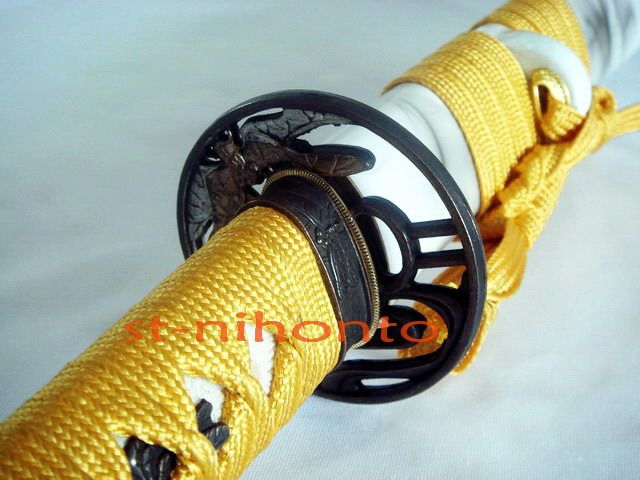 Battle ready clay tempered japanese katana cyclone tsuba adsorb 