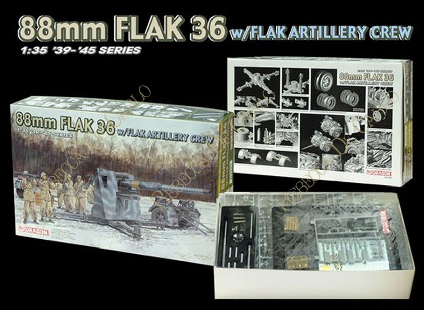 Dragon 6260  88mm Flak 36 with Artillery Crew 1/35  