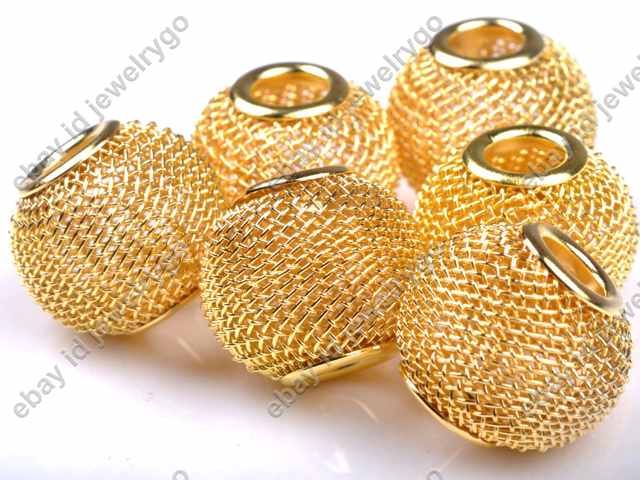 Wholesale jewelry 50X Spacer Basketball wives Earring Mesh Beads NEW 