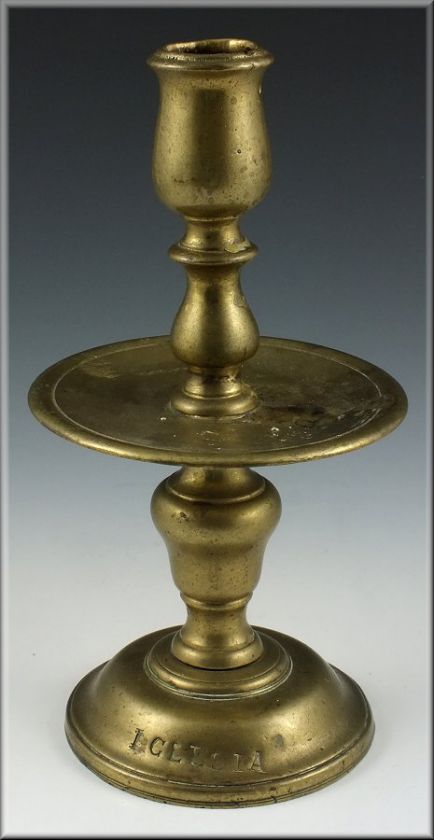 Wonderful 17thC Dutch Hand Made Heemskerk Brass Candlestick  