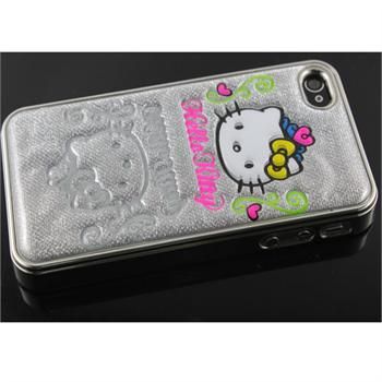 Cute Silver Bubble Hello Kitty Case Cover For IPhone 4 4G 4S+ Fred 