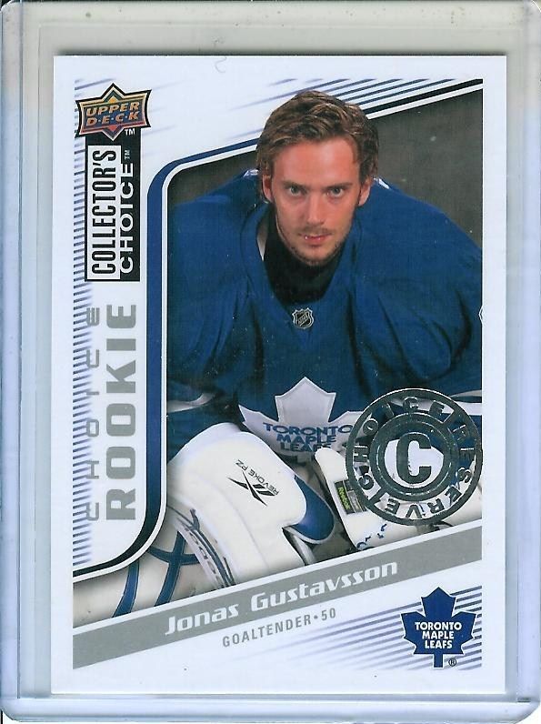 JONAS GUSTAVSSON 09 10 UD CC *CHOICE RESERVE* RC LEAFS  