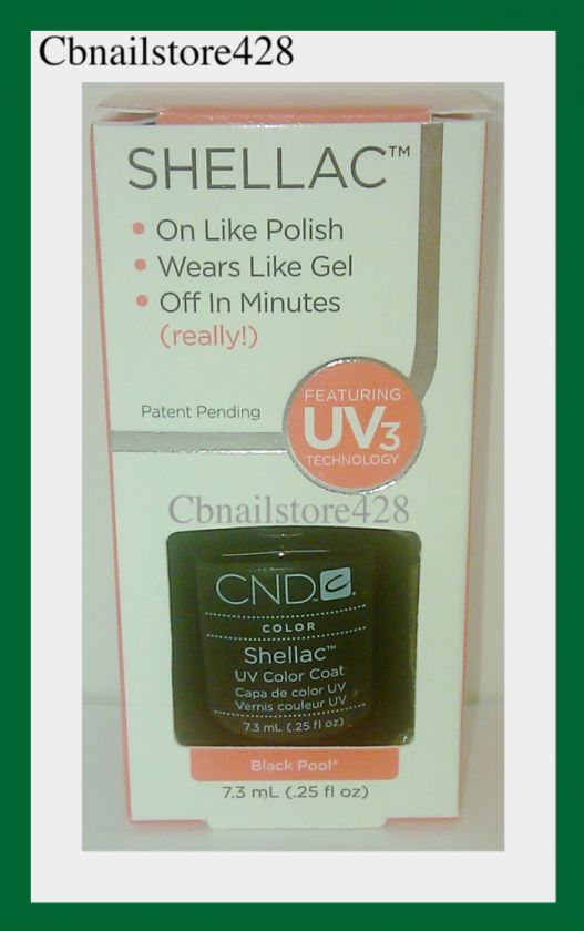 CND Shellac UV Gel Color   Black Pool .25 fl oz.  