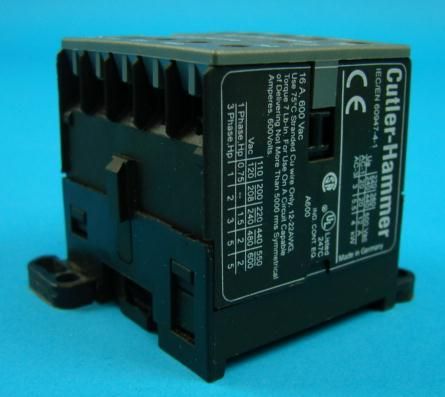 Cutler Hammer CE12CNC310 Series A1 Contactor 3 Pole 16A 600VAC 60947 4 