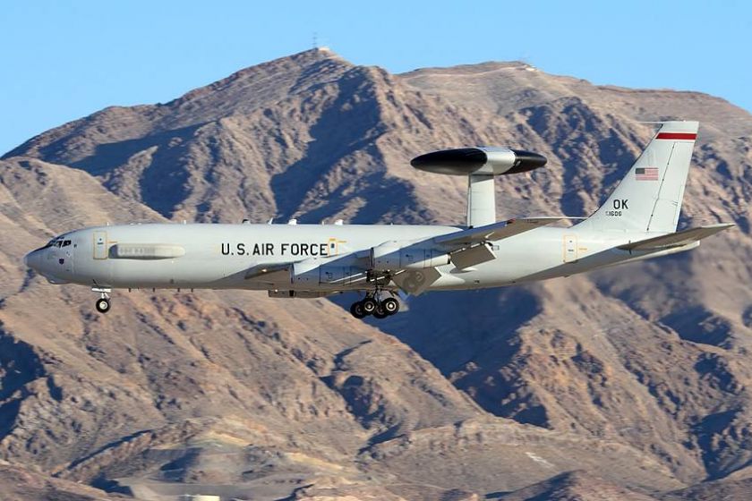 3B Sentry from the 964th AACS Lands at Nellis AFB, NV after a RED 