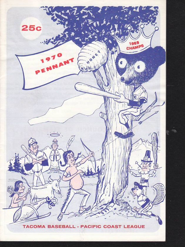 1970 PCL Baseball Program Tacoma Cubs Eugene Emeralds  