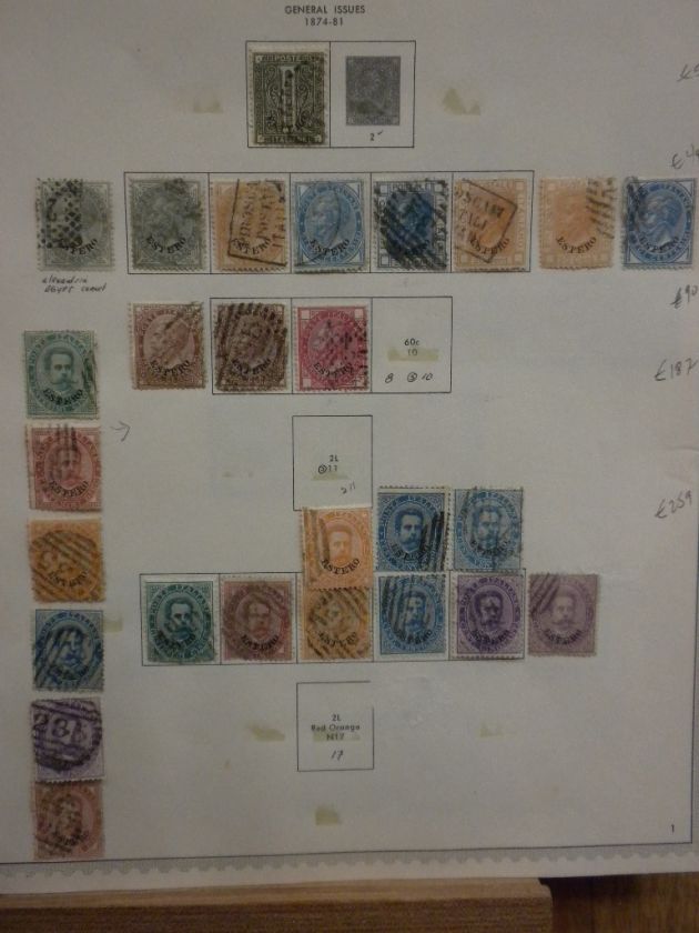 ITALY OFFICES ABROAD  1874 83. Collection, Cat €1,444  