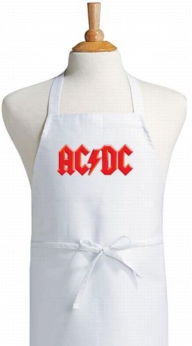 Vintage ACDC Rock Band Cooking Apron  