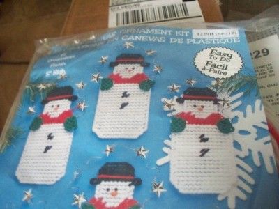 Design Works Snowman Ornaments Plastic Canvas Kit  